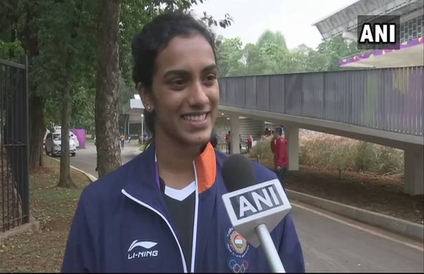  एशियाई खेलों में रजत पदक पाने वाली भारतीय खिलाड़ी पीवी सिंधू 
