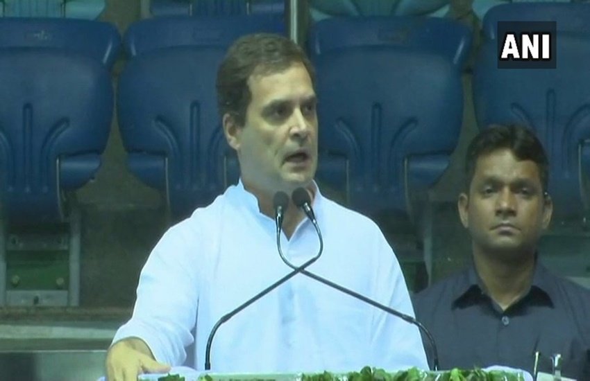 साझी विरासत बचाओ सम्मेलन को संबोधित करते राहुल गांधी (Photo:ANI)