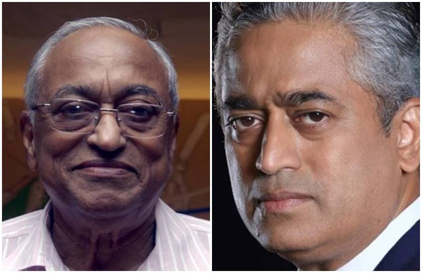 दिलीप सरदेसाई और उनके बेटे राजदीप सरदेसाई।
फोटो सोर्स - (Express Archive)