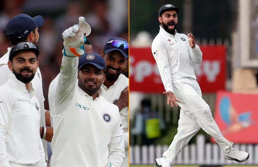 ऋषभ पंत और विराट कोहली। 