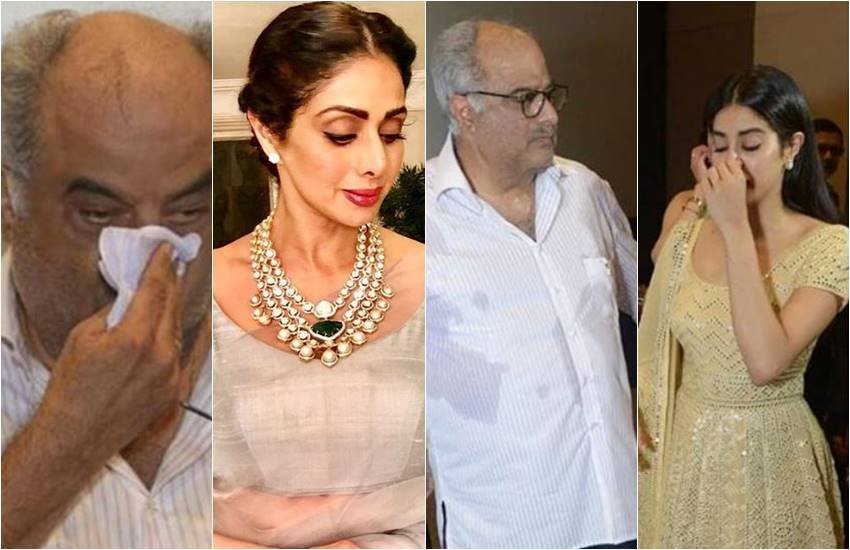 video of Janhvi Kapoor, khushi kapoor, Boney Kapoor, shridevi daughter, sridevi daughter break down, janhvi kapoor, janhvi watching sridevi movie special screening of Mr India, entertainment news, bollywood news, television news, bollywood news, entertainment news