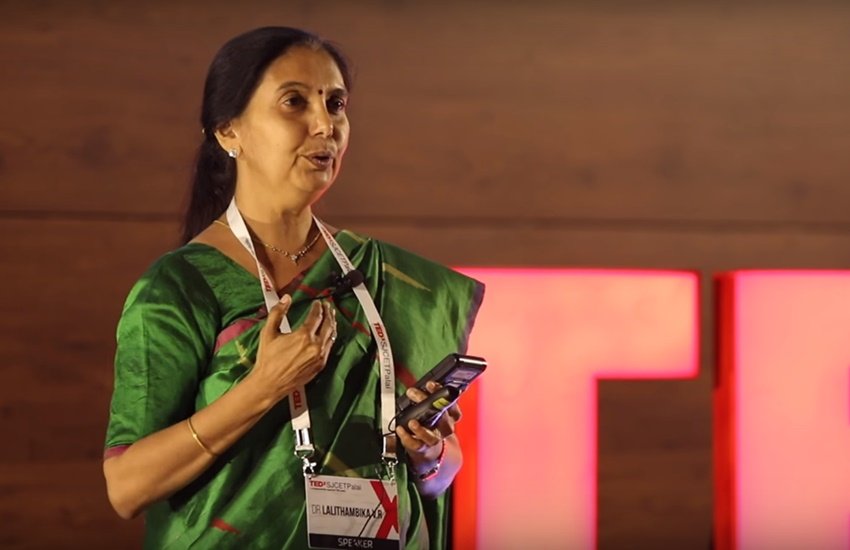 वैज्ञानिक डॉ. वीआर ललिथंबिका (Photo: Video grab youtube@TEDx Talks) 