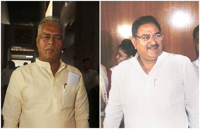 कांग्रेस विधायक करण दलाल और अभय चौटाला (एक्सप्रेस फोटो)