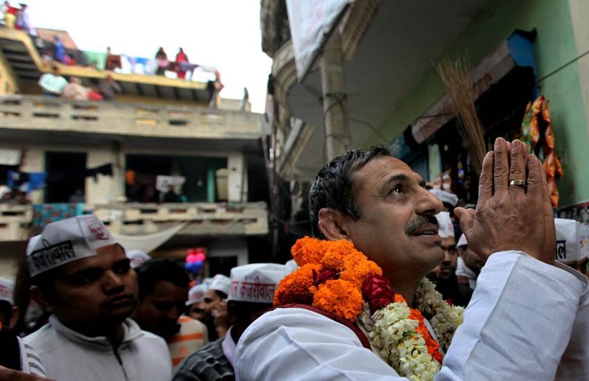 दिल्ली के तुगलकाबाद से आम आदमी पार्टी के विधायक सहीराम पहलवान। फोटो- रवि कनौजिया (एक्‍सप्रेस आर्काइव)