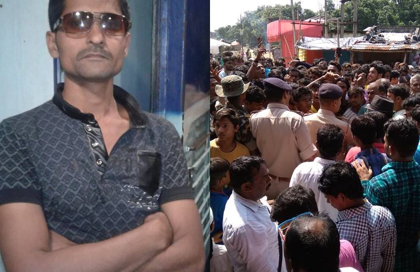 शाहजंगी में ट्रैक्टर से कुचले नौजवान बिक्की की फाइल फोटो और हंगामे के दौरान भीड़। - गिराधारी लाल शाहजंगी में ट्रैक्टर से कुचले नौजवान बिक्की की फाइल फोटो और हंगामे के दौरान भीड़। - गिराधारी लाल