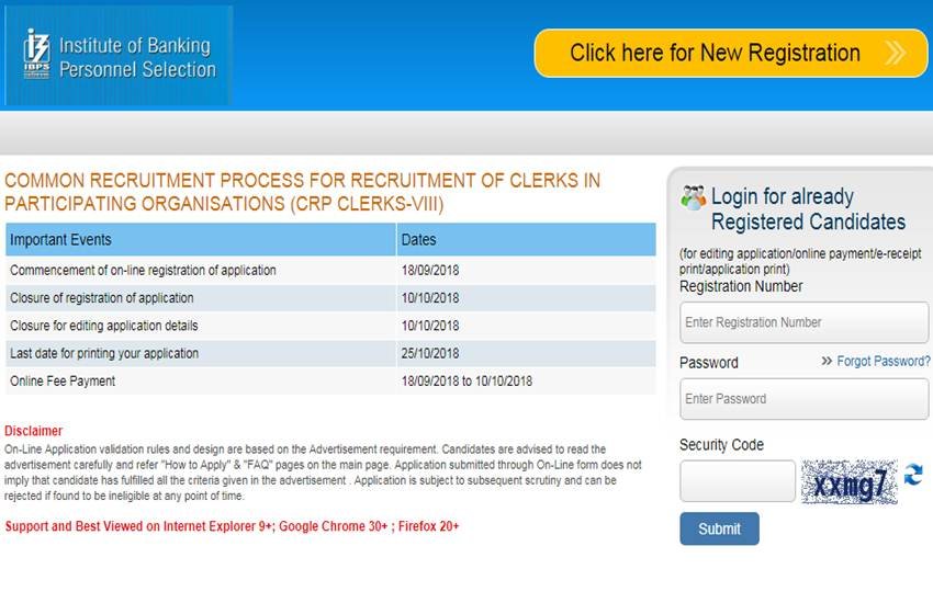 ibps, ibps rrb, ibps clerk, ibps clerk 2018, ibps clerk 2018 notification, ibps clerk recruitment 2018