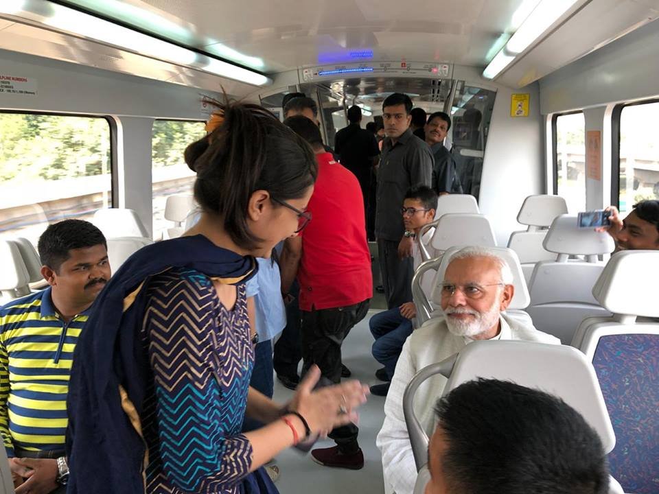 narendra modi metro ride, pm modi in delhi metro, delhi metro express line, dhaula kuan to dwarka metro, IICC foundation