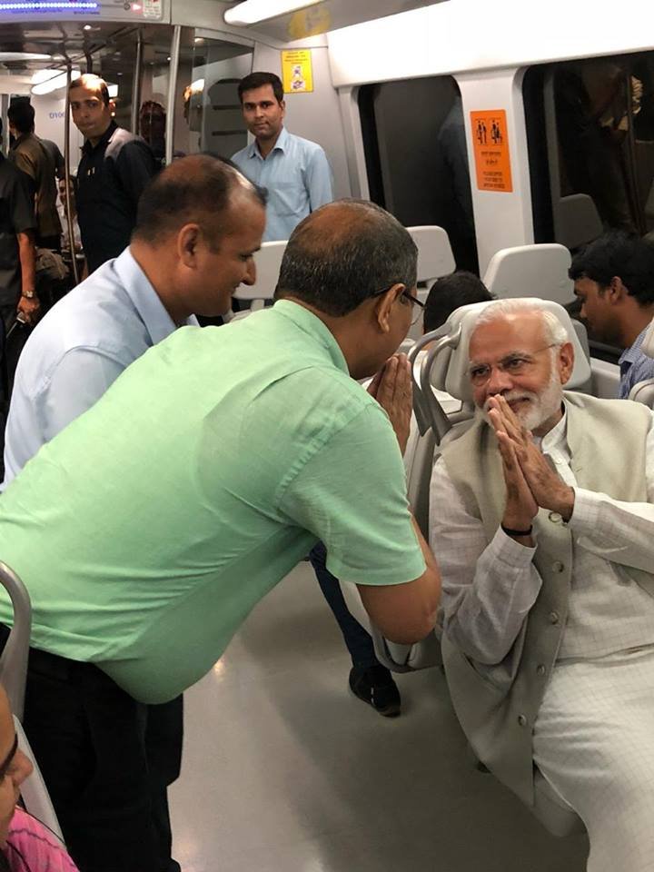 narendra modi metro ride, pm modi in delhi metro, delhi metro express line, dhaula kuan to dwarka metro, IICC foundation