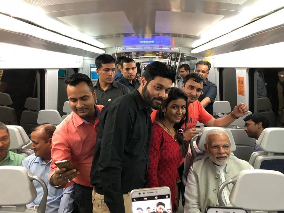 narendra modi metro ride, pm modi in delhi metro, delhi metro express line, dhaula kuan to dwarka metro, IICC foundation