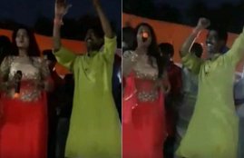 MLA Item Dance on Gandhi Jayanti, Congress MLA Dance on Gandhi Jayanti, Milton Rashid, MLA, Congress, INC, Dance, Item Song, Mahatma Gandhi Jayanti, Event, Students, Teachers, Felicitation, Katagaria, Nalhati, Birbhum, West Bengal, State News, Hindi News