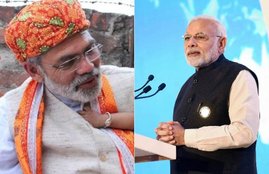 Narendra Modi, PM, PM Modi, Duplicate, Lookalike, Small Brother, Chota Bhai, Abhinandan Pathak, Fan, Admirer, Supporter, Campaign, Congress, BJP, Saharanpur, Rahul Gandhi, Meet, Raj Babbar, UPCC Office, Lucknow, State News, National News, Hindi News, नरेंद्र मोदी, प्रधानमंत्री, पीएम, डुप्लीकेट, हमशक्ल, छोटा भाई, अभिनंदन पाठक, सहारनपुर, यूपी, प्रचार, कांग्रे, बीजेपी, लोकसभा चुनाव, राष्ट्रीय समाचार, हिंदी समाचार