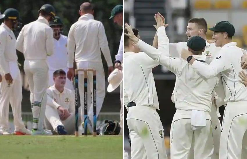 मैच के दौरान की तस्वीर।