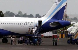 indigo airline plane, chandigarh airport, flight fuel