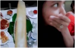 इतना बड़ा डोसा देख हैरान रह गईं काजल राघवानी, भोजपुरी एक्ट्रेस ने दिया ऐसा रिएक्शन