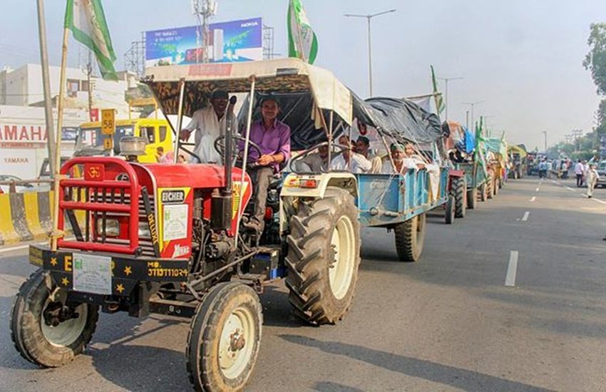 भारतीय किसान यूनियन द्वारा आयोजित किसान क्रांति पदयात्रा (Photo: PTI)