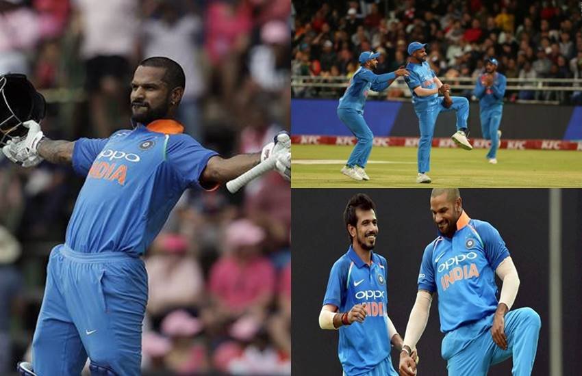 India vs West Indies 4th ODI,Indian Cricket Team,Keemo Roach,Shikhar Dhawan,West Indies tour of India, cricket celebration style, cricketers celebration style