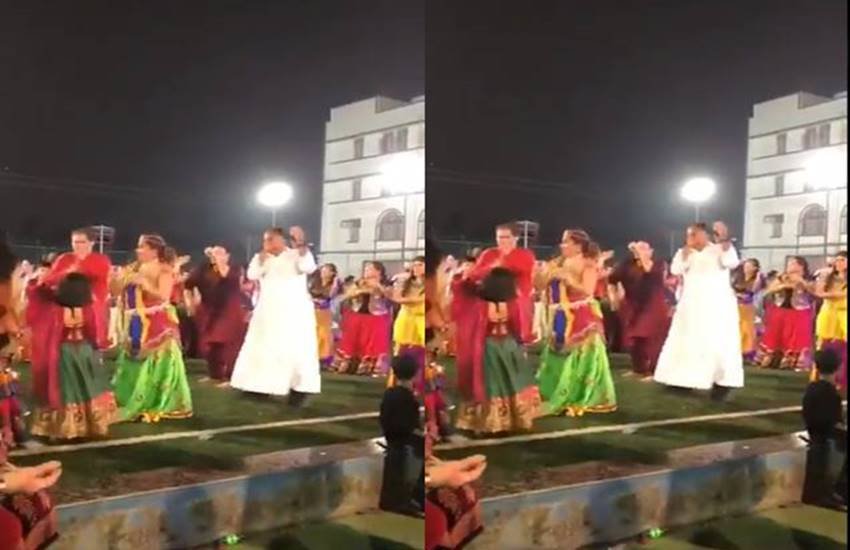 paster dance video. viral video, garba moves