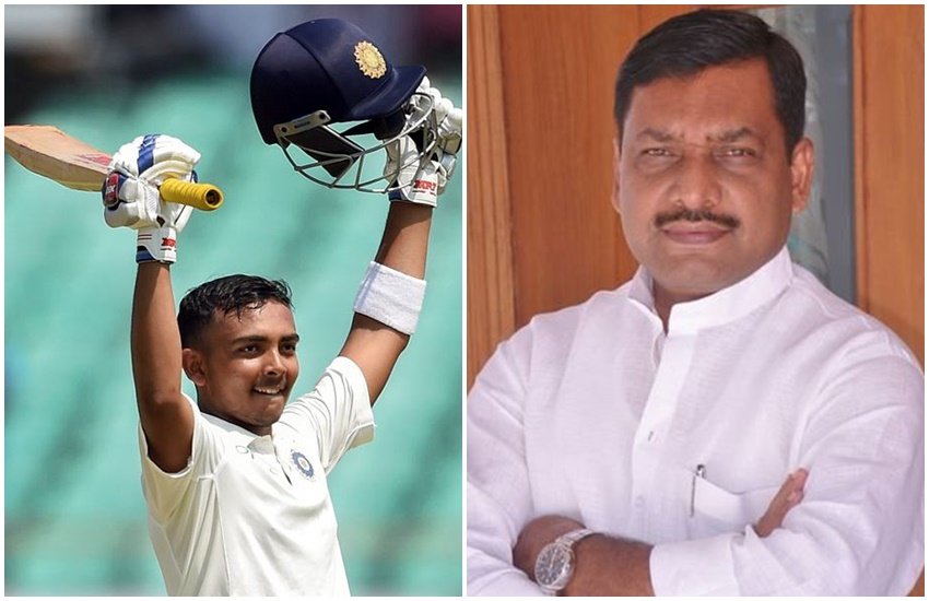 कांग्रेस सांसद ने कहा कि पृथ्वी शॉ को क्रिकेट छोड़ने की धमकी मिल रही है। (Photo: PTI/Twitter@akhileshPdsingh)