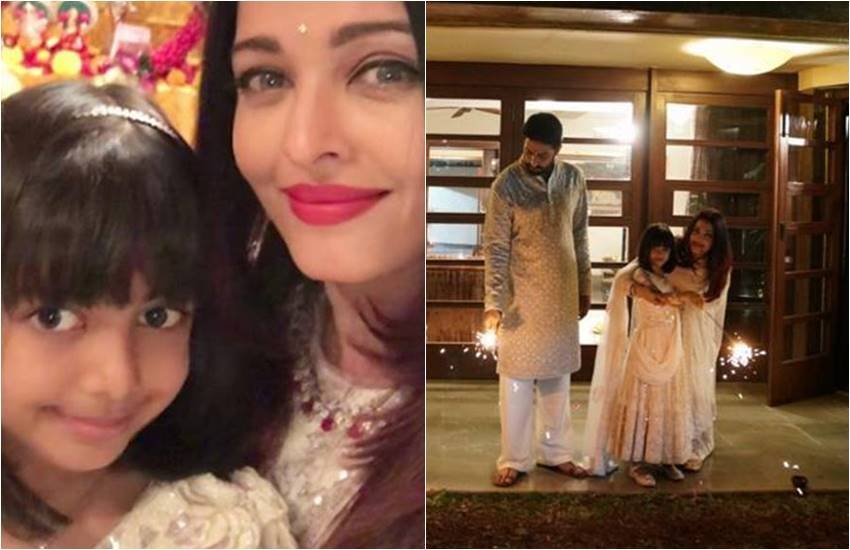 बच्चन परिवार की दिवाली (फोटोसोर्स: @ऐश्वर्या इंस्टाग्राम/ @अमिताभ बच्चन ट्विटर)