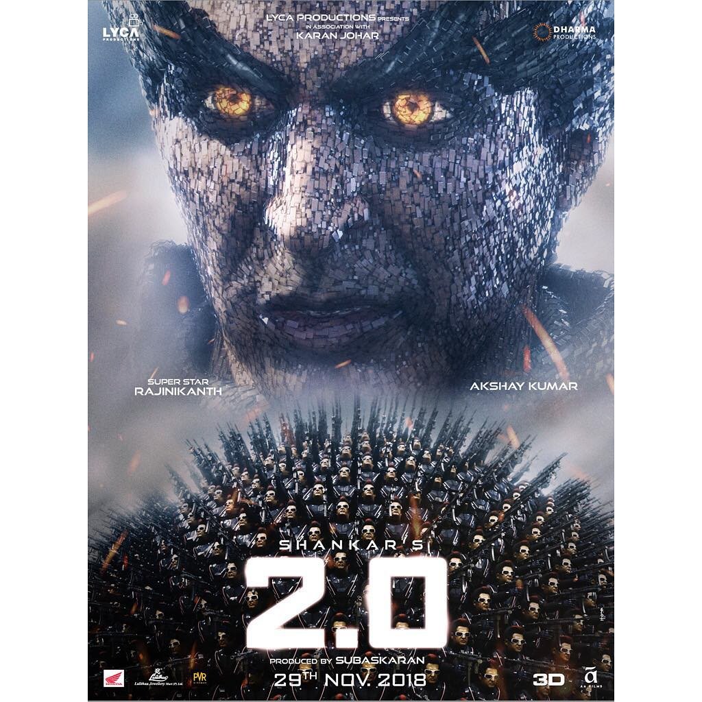 akshay kumar, 2.0 poster, rajinikanth. अक्षय कुमार, 2.0 पोस्टर, रजनीकांत. 2.0, Akshay Kumar, 2.0, Rajinikanth and Akshay Kumar, Rajinikanth films, 2.0 poster, 2.0 release dat