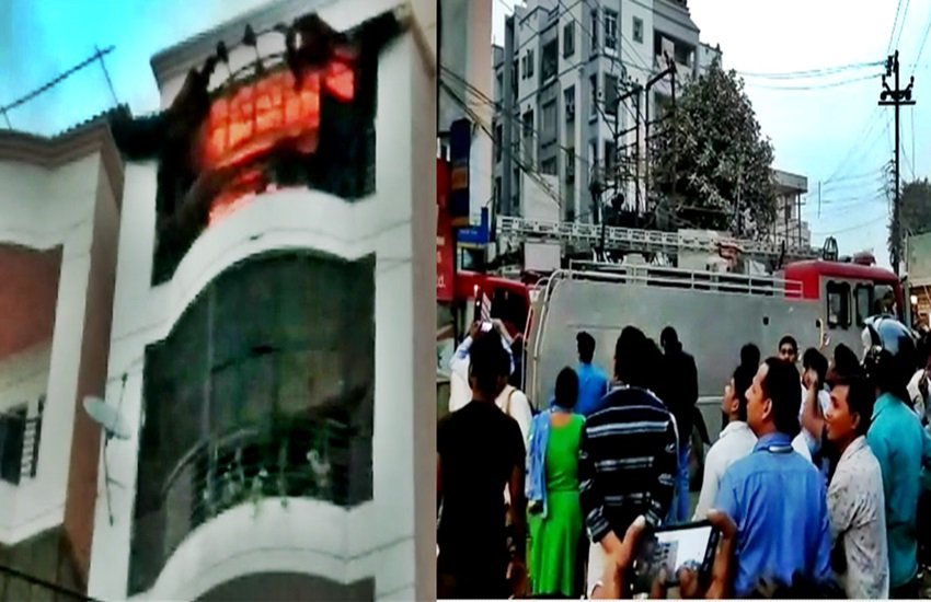 वाराणसी: विराट ऐश्वर्या आपार्टमेंट में लगी आग, फोटो सोर्स- स्थानीय