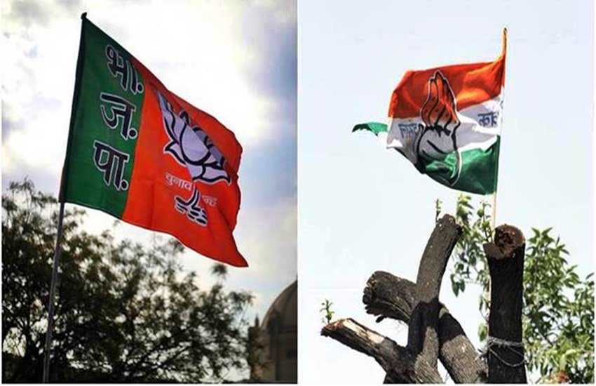 भाजपा-कांग्रेस का प्रतीकात्मक फोटो, फोटो सोर्स- इंडियन एक्सप्रेस