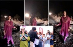 नगमा के लिए कांग्रेसियों में हुई तू-तू- मैं- मैं, एक्ट्रेस ने छीना माइक, बताया सिंधिया को श्रीराम