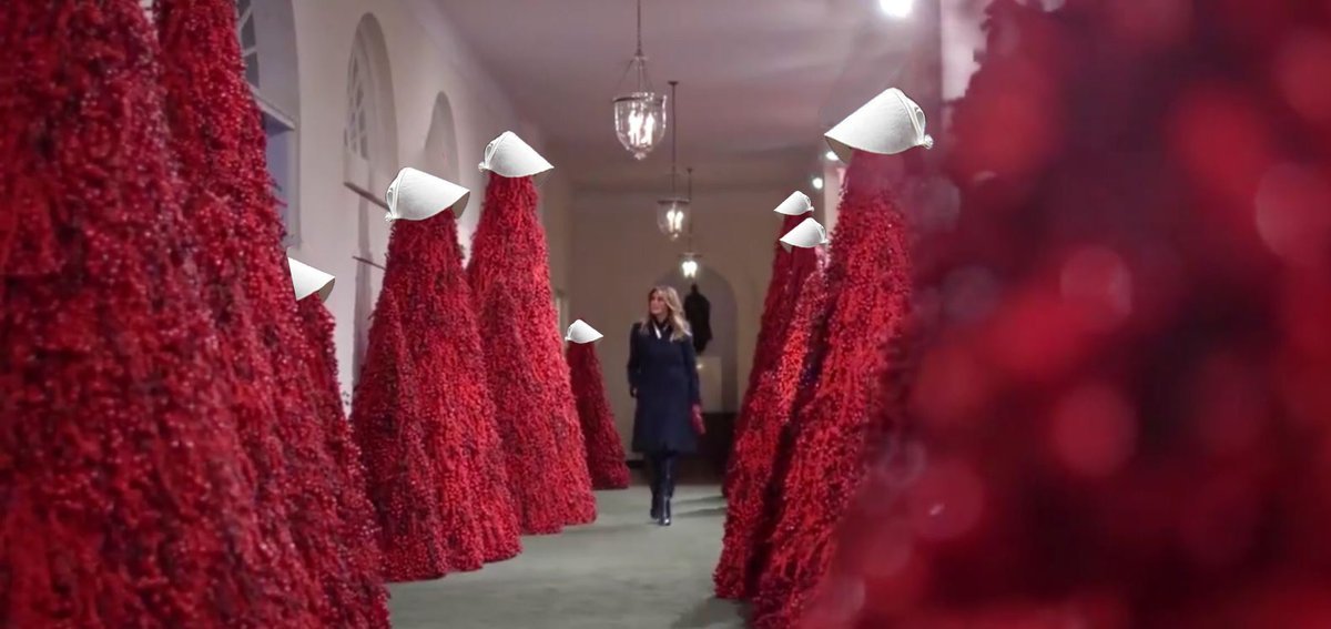 christmas, white house, melania trump, donald trump, red, trees, national christmas tree"