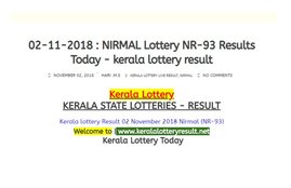 LOTTERY, RESULT, KERALA