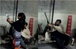 ग्रीन पटाखे नहीं थे तो पत्नी-बच्चों से करवाई ताबड़तोड़ फायरिंग, वायरल वीडियो पर हुआ ऐक्शन
