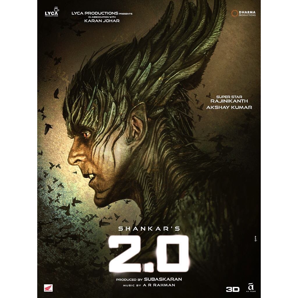 akshay kumar, 2.0 poster, rajinikanth. अक्षय कुमार, 2.0 पोस्टर, रजनीकांत. 2.0, Akshay Kumar, 2.0, Rajinikanth and Akshay Kumar, Rajinikanth films, 2.0 poster, 2.0 release dat