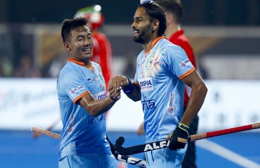भारत बनाम साउथ अफ्रीका। (Photo Courtesy: Hockey India)