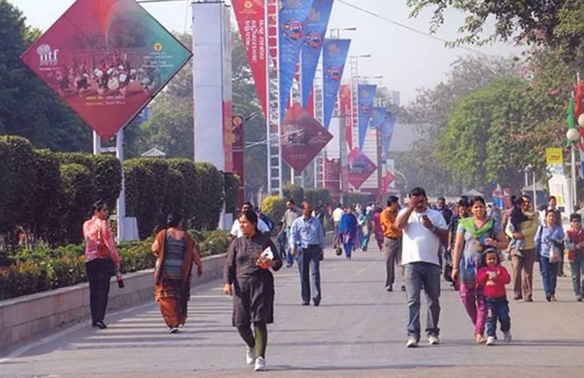 भारतीय अंतरराष्ट्रीय व्यापार मेले की फाइल फोटो। (Image Source: Facebook/@pragatimaidandelhi)