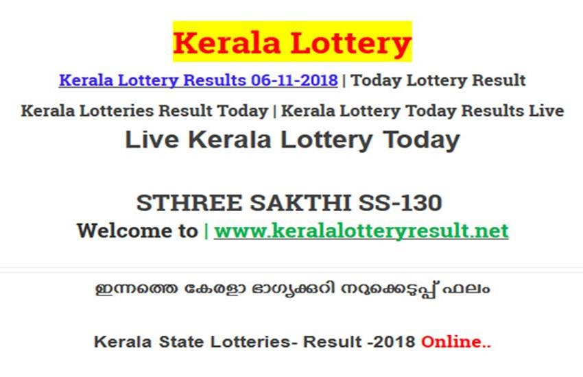 kerala lottery result kerala lottery result