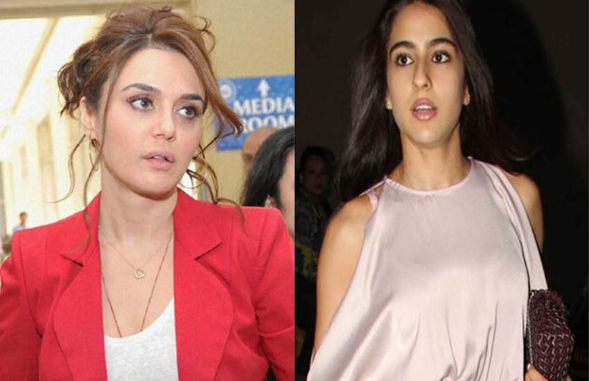 प्रीति ज़िंटा और सैफ की फिल्म क्या कहना के समय सारा अली खान भी फिल्म के सेट पर आ जाया करती थी।