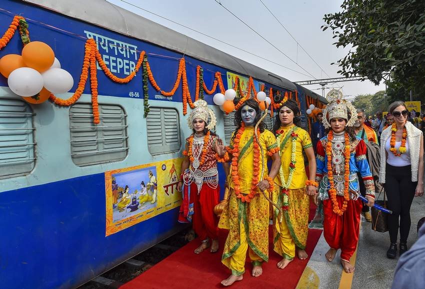 ramayana express, ramayana express flagged off, ramayana express started, ramayana express delhi,