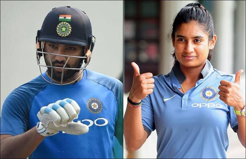 रोहित शर्मा ने अब तक खेले 87 अंतरराष्ट्रीय टी-20 मैचों में 33.43 के औसत से 2207 रन बनाए हैं। वहीं मिताली राज ने अब तक खेले 84 अंतरराष्ट्रीय टी-20 मैचों में 37.20 के औसत से 2232 रन बनाए हैं। (Image Source: Facebook/@RohitSharmaOfficialPage and @sportsmaddy)