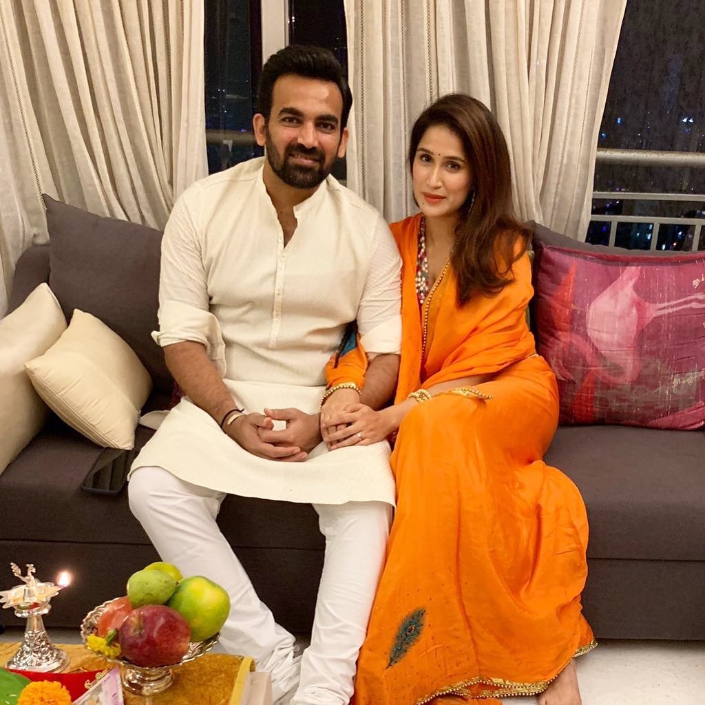 Sagarika Ghatge,Zaheer Khan,Zaheer Khan - Sagarika Ghatge first wedding anniversary