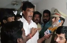 Telangana, Telangana assembly election, Vanteru Pratap Reddy, Police, Police raid, attempts suicide, suicide, Telangana elections, TRS
