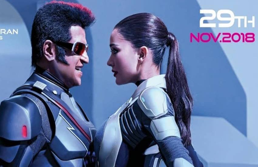 2.0 में रजनीकांत और एमी जैक्सन 2.0 में रजनीकांत और एमी जैक्सन