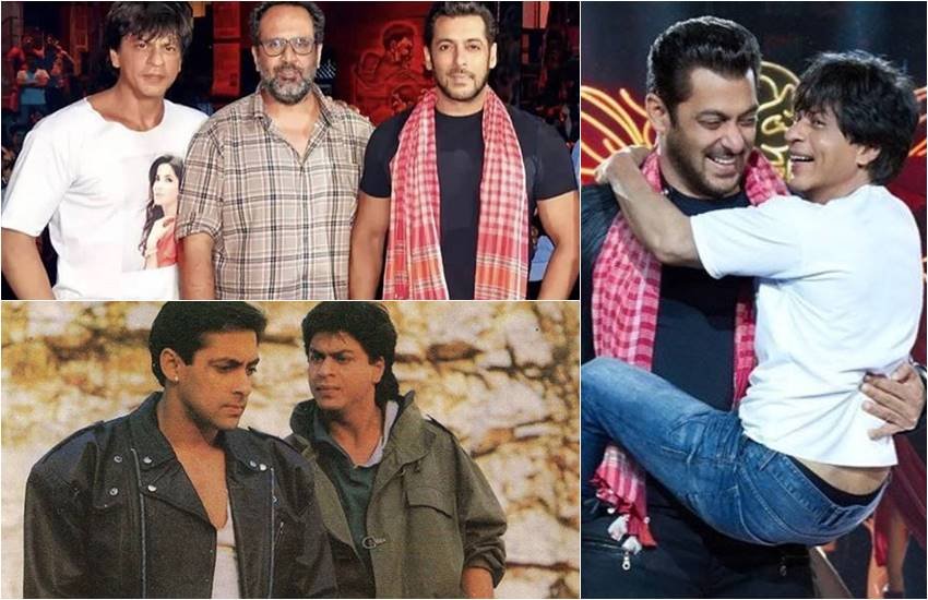 सलमान खान फिल्म 'जीरो' के सेट पर शाहरुख खान के साथ सलमान खान फिल्म 'जीरो' के सेट पर शाहरुख खान के साथ