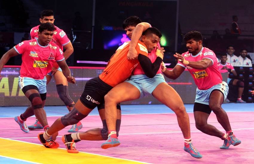 Pro Kabaddi 2018, Jaipur Pink Panthers vs U Mumba: जयपुर पिंक पैंथर्स बनाम यू मुंबा।