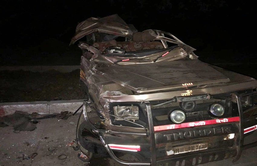 जिस कार का हुआ एक्सीडेंट, फोटो सोर्स- ANI