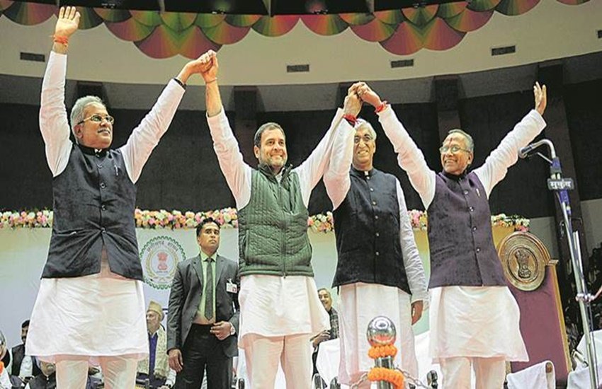 Election 2018, Chhattisgarh cm, Chhattisgarh cm 2018, Chhattisgarh chunav, Chhattisgarh election result, election results 2018, Chhattisgarh mukhyamantri shapath, Bhupesh Baghel, TS Singh Deo Baba, Rahul Gandhi, latest news, Chhattisgarh news, Rahul Gandhi, Sonia gandhi, Tamradhwaj Sahu, T S Singhdeo, Charan Das Mahant