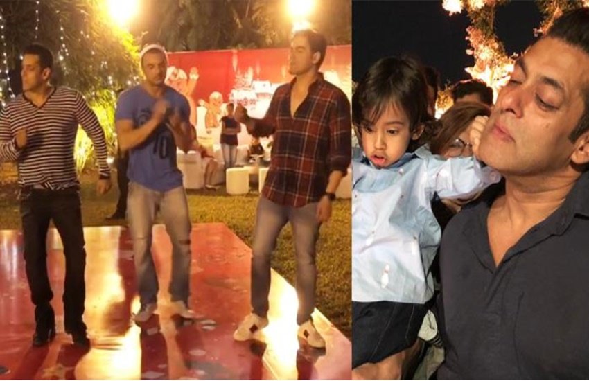 सलमान अपने भाईयों के साथ डांस करते दिखें (Source: Instagram)