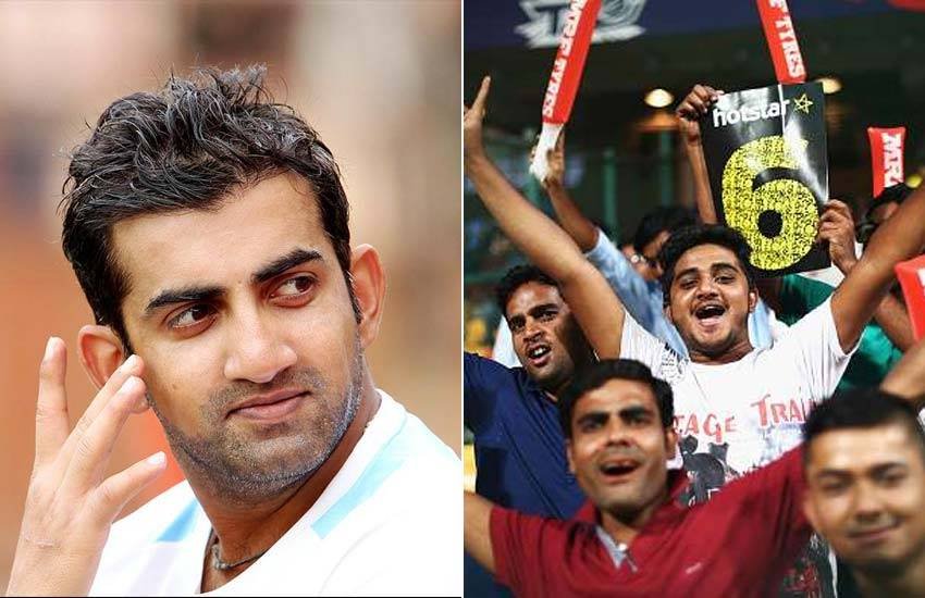 गौतम गंभीर और क्रिकेट फैंस।