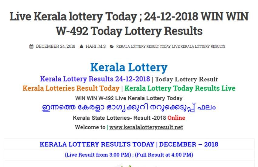 kerala lottery