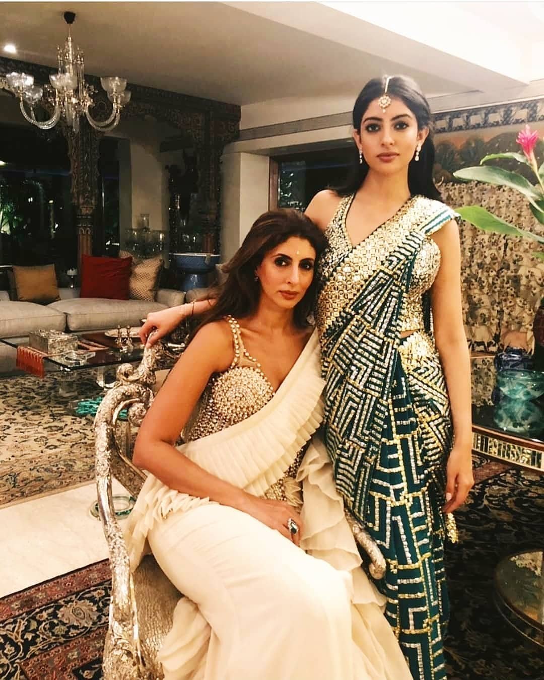 Amitabh Bachchan,Navya Naveli Nanda,Shweta Bachchan-Nanda