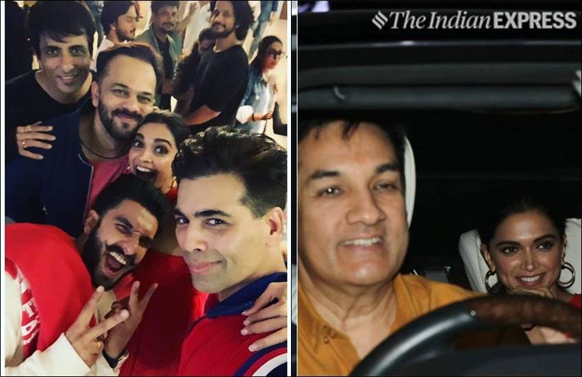 "simmba, simmba screening, deepika padukone, ranveer singh, deepika ranveer simmba screening, karan johar, rohit shetty, sara ali khan, sara ali khan simmba screening, amrita singh, ibrahim ali khan, simba, simba screening, simba release, simba release, simba cast"