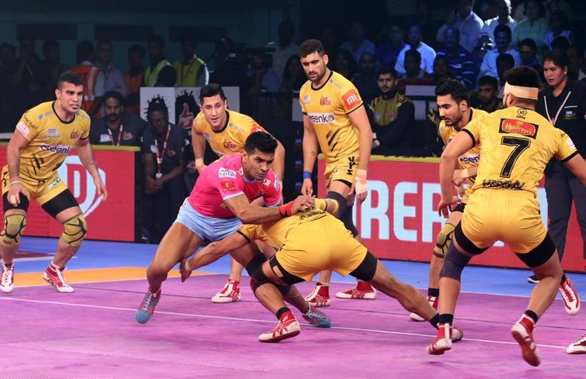 Pro Kabaddi 2018, Telugu Titans vs Jaipur Pink Panthers: तेलुगू की 15 मैचों में यह छठी जीत है और वह 39 अंकों के साथ जोन-बी में चौथे नंबर पर है।